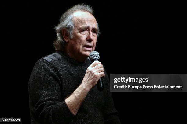 Joan Manuel Serrat presents 'Mediterraneo da capo' at Circulo de Bellas Artes on February 8, 2018 in Madrid, Spain.