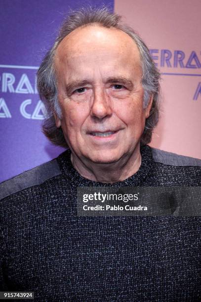 Spanish singer Joan Manuel Serrat presents 'Mediterraneo Da Capo' tour at 'Circulo de Bellas Artes' on February 8, 2018 in Madrid, Spain.