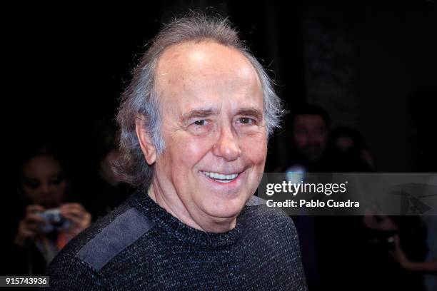 Spanish singer Joan Manuel Serrat presents 'Mediterraneo Da Capo' tour at 'Circulo de Bellas Artes' on February 8, 2018 in Madrid, Spain.