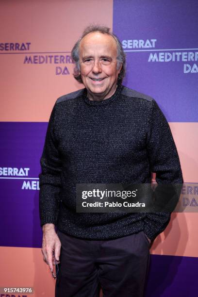 Spanish singer Joan Manuel Serrat presents 'Mediterraneo Da Capo' tour at 'Circulo de Bellas Artes' on February 8, 2018 in Madrid, Spain.