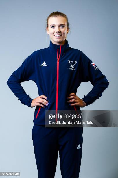 Katie Boulter of Great Britain poses for a portrait during the Fed Cup Media Day on February 2, 2018 in London, England.