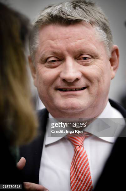 German Health Minister Hermann Groehe, arrives for a special faction meeting, on February 07, 2018 in Berlin, Germany. The German Social Democrats ,...