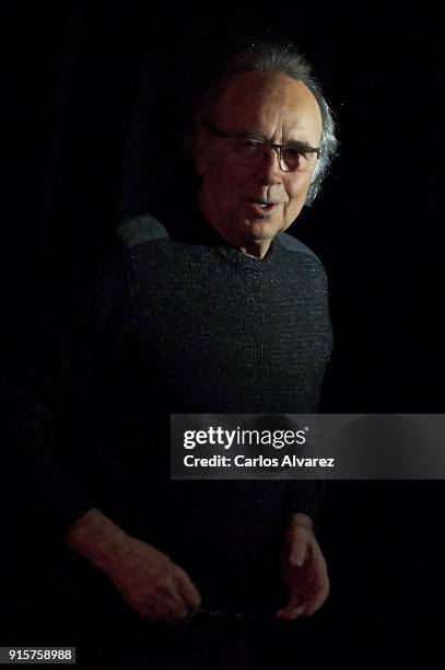 Spanish singer Joan Manuel Serrat presents his new album Mediterraneo Da Capo' at Circulo de Bellas Artes on February 8, 2018 in Madrid, Spain.