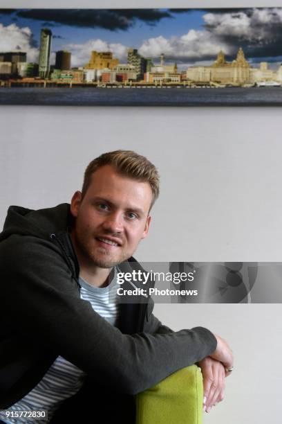 Simon Mignolet, goalkeeper of Liverpool FC, pictured during photo session on August 09, 2017 in Liverpool, United Kingdom, 9/08/2017