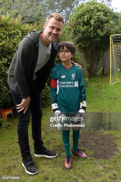 Simon Mignolet, goalkeeper of Liverpool FC, pictured during photo session on August 09, 2017 in Liverpool, United Kingdom, 9/08/2017