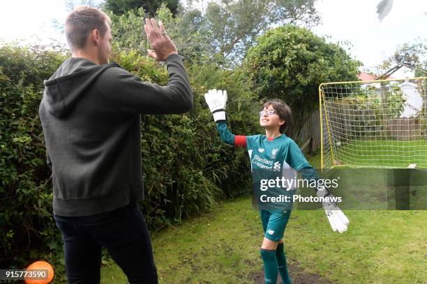 Simon Mignolet, goalkeeper of Liverpool FC, pictured during photo session on August 09, 2017 in Liverpool, United Kingdom, 9/08/2017