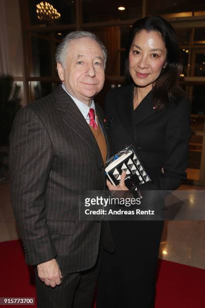 President Jean Todt and partner Michelle Yeoh attend the IOC President's Dinner ahead of the PyeongChang 2018 Winter Olympic Games on February 8,...