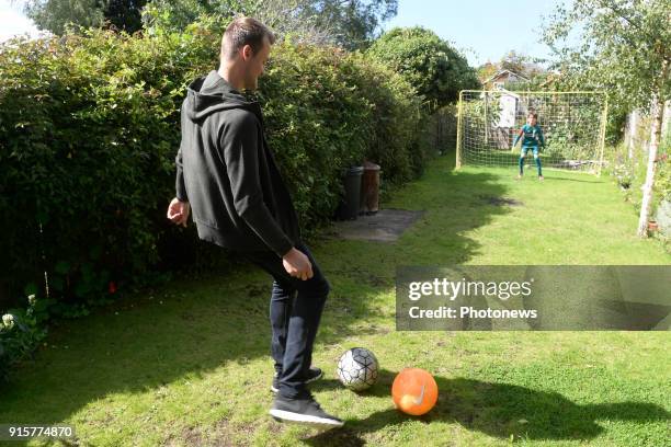 Simon Mignolet, goalkeeper of Liverpool FC, pictured during photo session on August 09, 2017 in Liverpool, United Kingdom, 9/08/2017