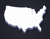 United States Continental 3D Map