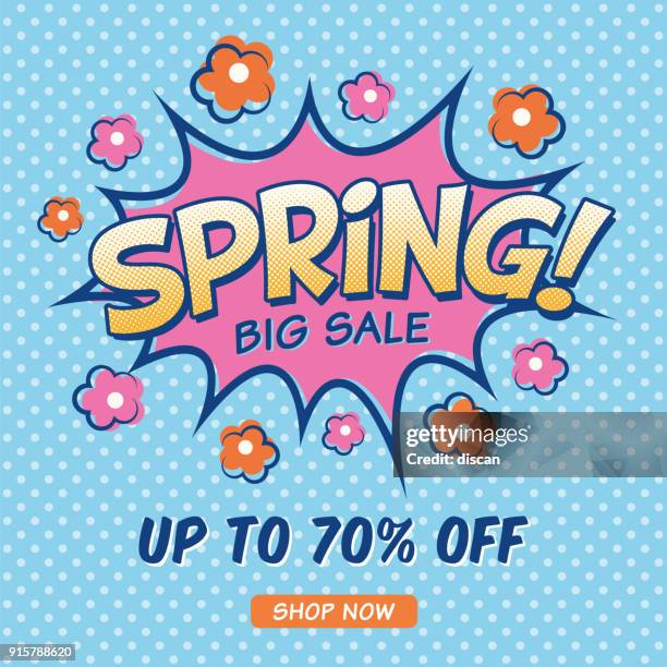 spring sale design for advertising, banners, leaflets and flyers. - hello spring stock illustrations