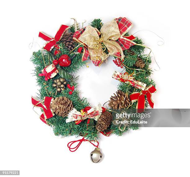 chrismas garland - sleigh bells stock pictures, royalty-free photos & images