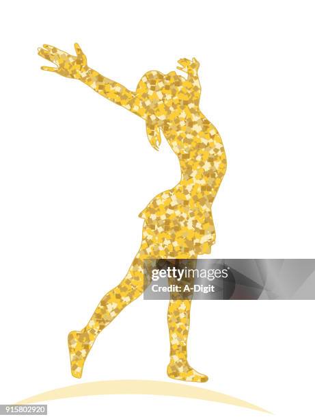 shining like a star dancer - precious gem stock illustrations