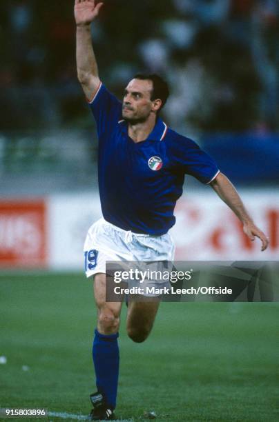 July 1990 Bari ; FIFA World Cup third place match ; Italy v England ; Salvatore Schillaci of Italy .