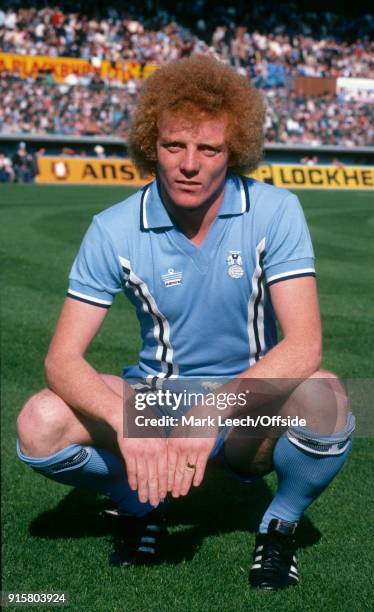 September 1978 Coventry ; Football League Division One ; Coventry City v Leeds United, Ian Wallace of City poses for a photo on the pitch before the...