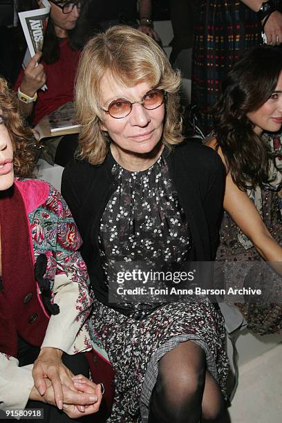 Nicole Garcia attends the Kenzo Pret a Porter show as part of the Paris Womenswear Fashion Week Spring/Summer 2010 at Palais De Tokyo on October 7,...