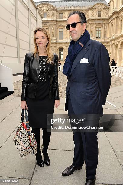 Delphine Arnault and Jaime de Marichalar arrive for the Louis Vuitton Pret a Porter show as part of the Paris Womenswear Fashion Week Spring/Summer...