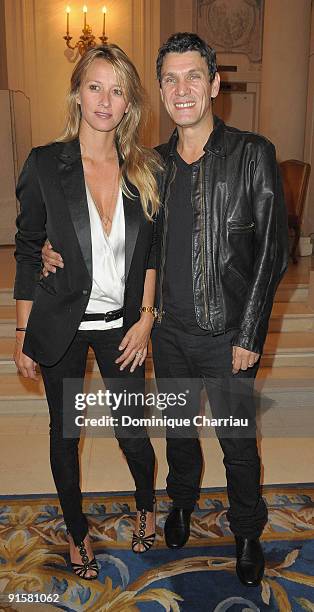 French Singer Marc Lavoine and his Wife Sarah Poniatowski attend the launch Of New Jewellery Collection By Gaia Repossi And Eugenie Niarchos at Hotel...