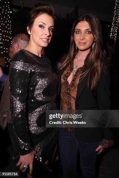 Ingrid Vandebosch and TV personality Brittny Gastineau attend The Pepsi 500 Auto Club Speedway Celebration Q & A held at the Roosevelt Hotel on...