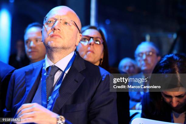 Vincenzo Boccia, president of the Confindustria during the presentation of results of Piano Impresa 4.0 - Innovazione e competenze.