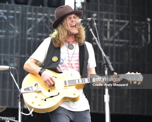 Petter Ericson Stakee of Alberta Cross performs on stage on Day 2 of Austin City Limits Festival 2009 at Zilker Park on October 3, 2009 in Austin,...