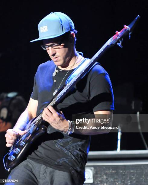 Steffan Lessard of Dave Matthews Band performs on stage on Day 2 of Austin City Limits Festival 2009 at Zilker Park on October 3, 2009 in Austin,...