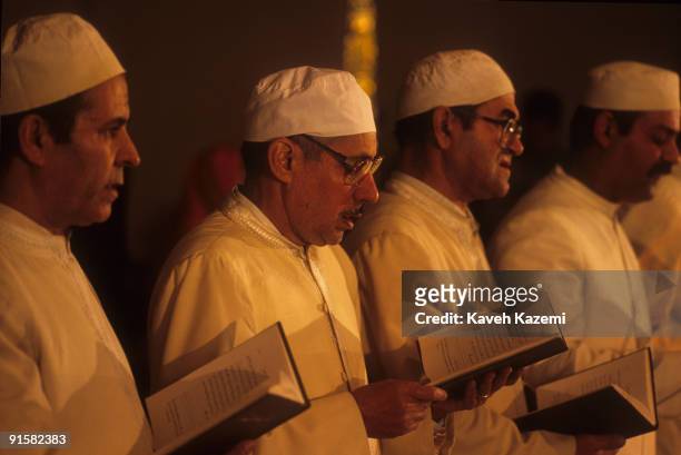 Zoroastrian mobeds , read Gathas during the Sedeh fire festival in the community's association hall in the Tehran-Pars district of Tehran, Iran, 29th...