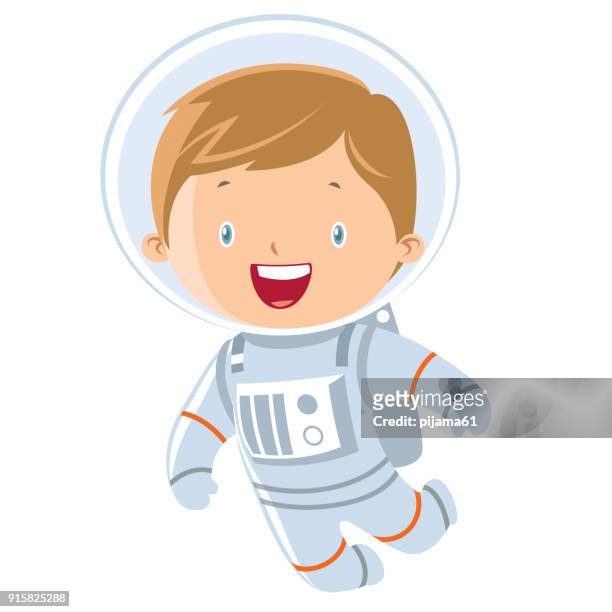 illustrazioni stock, clip art, cartoni animati e icone di tendenza di astronauta ragazzo - space helmet