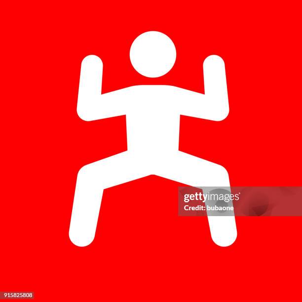 man does sport. - squat exercise stock illustrations