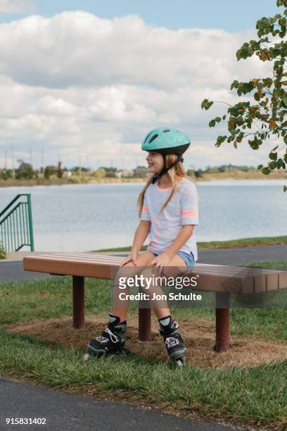 child rollerblading - west chester, ohio stock pictures, royalty-free photos & images