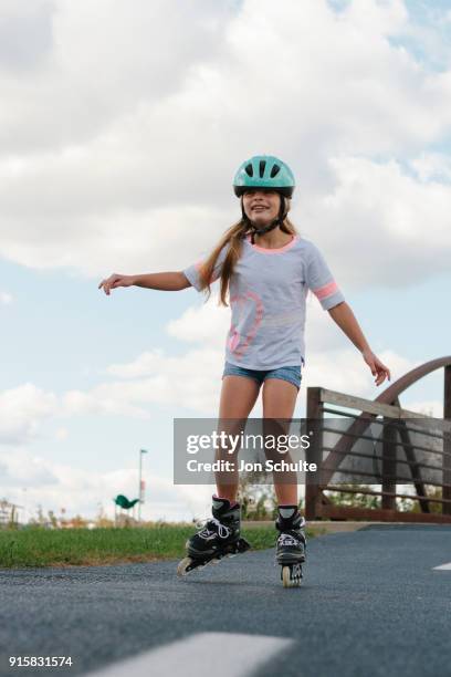 child rollerblading - west chester, ohio stock pictures, royalty-free photos & images