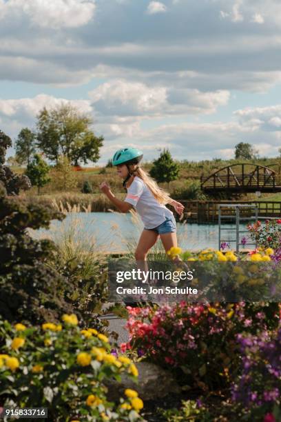 child rollerblading - west chester, ohio stock pictures, royalty-free photos & images