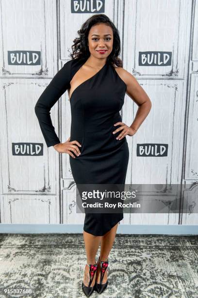 Tatyana Ali discusses American Heart Association's "Go Red" campaign with the Build Series at Build Studio on February 8, 2018 in New York City.