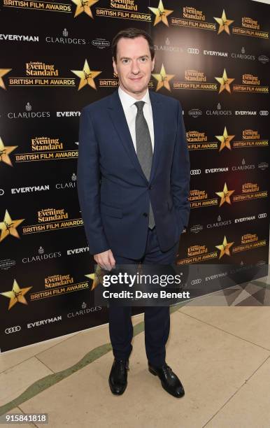 George Osborne, editor of the London Evening Standard, arrives at the London Evening Standard British Film Awards 2018 at Claridge's Hotel on...