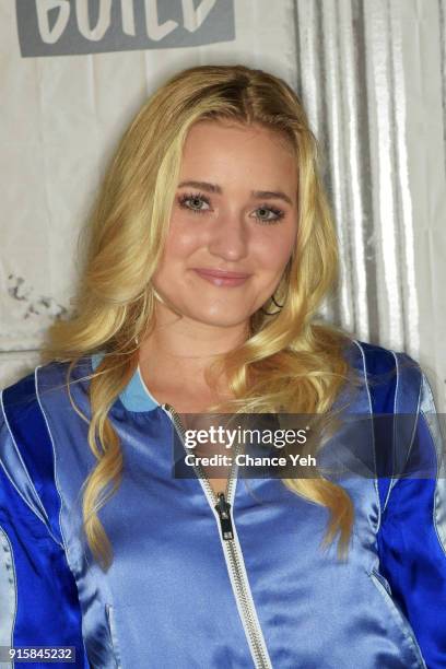 Amanda Joy Michalka of Aly & AJ attends Build series to discuss "Ten Years" at Build Studio on February 8, 2018 in New York City.