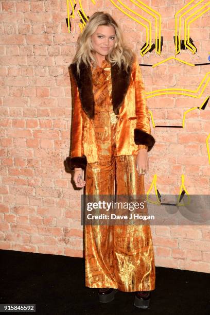 Becca Dudley attends the European Premiere of 'Black Panther' at Eventim Apollo on February 8, 2018 in London, England.