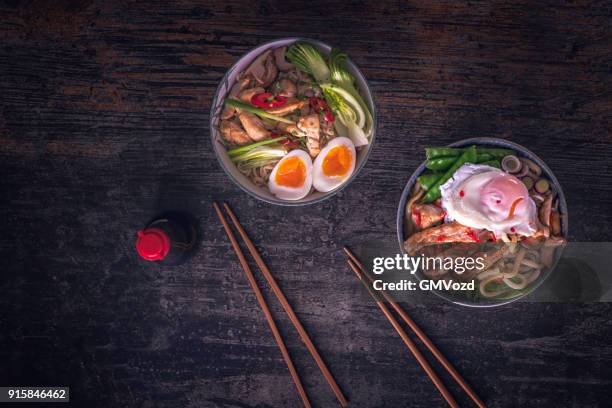 miso ramen noodle soup - miso ramen stock pictures, royalty-free photos & images