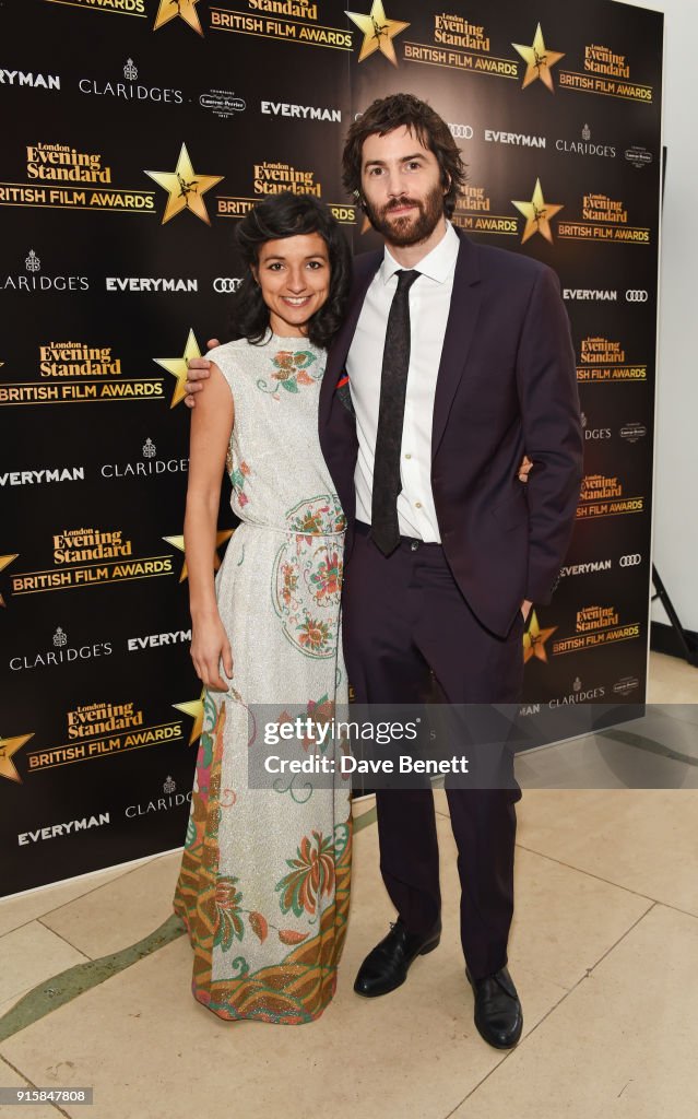 Dina Mousawi and Jim Sturgess arrive at the London Evening Standard