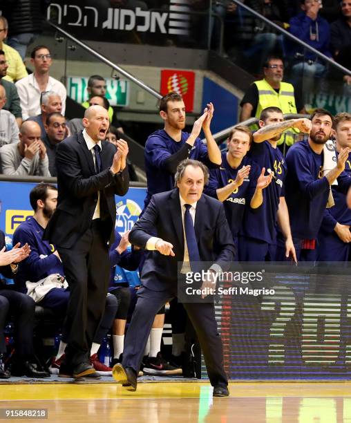 Alfred Julbe, Head Coach of FC Barcelona Lassa in action during the 2017/2018 Turkish Airlines EuroLeague Regular Season Round 22 game between...