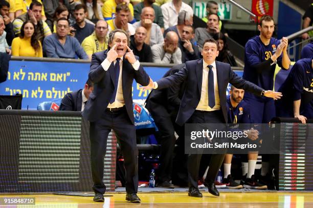 Alfred Julbe, Head Coach of FC Barcelona Lassa in action during the 2017/2018 Turkish Airlines EuroLeague Regular Season Round 22 game between...