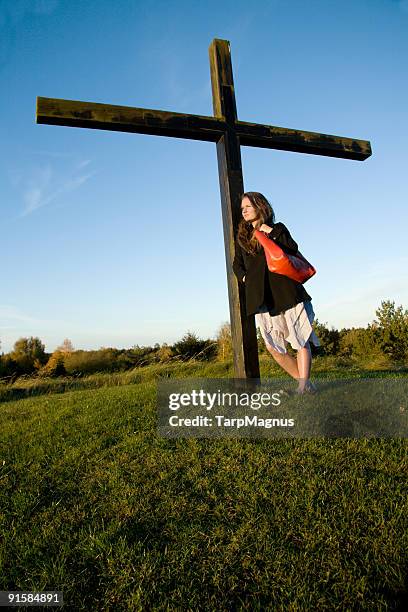 cross portrait - tarpmagnus stockfoto's en -beelden