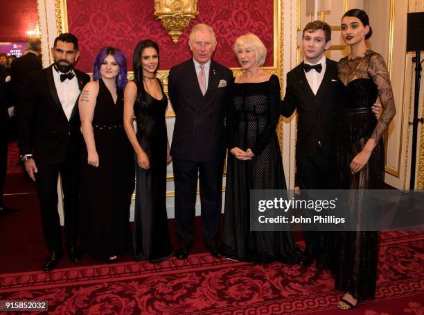 Adrien Koskas, Rosie Smith Widley, Cheryl Tweedy, Prince Charles, Prince of Wales, Dame Helen Mirren, Michael Harley and Neelam Gill attend the...