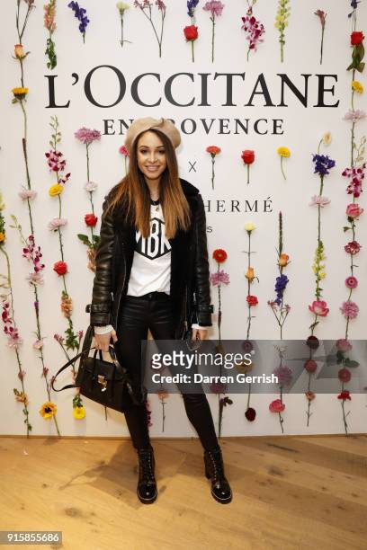 Danielle Peazer attends L'OCCITANE launch party at their flagship store on 74-76 Regent street on February 8, 2018 in London, England.