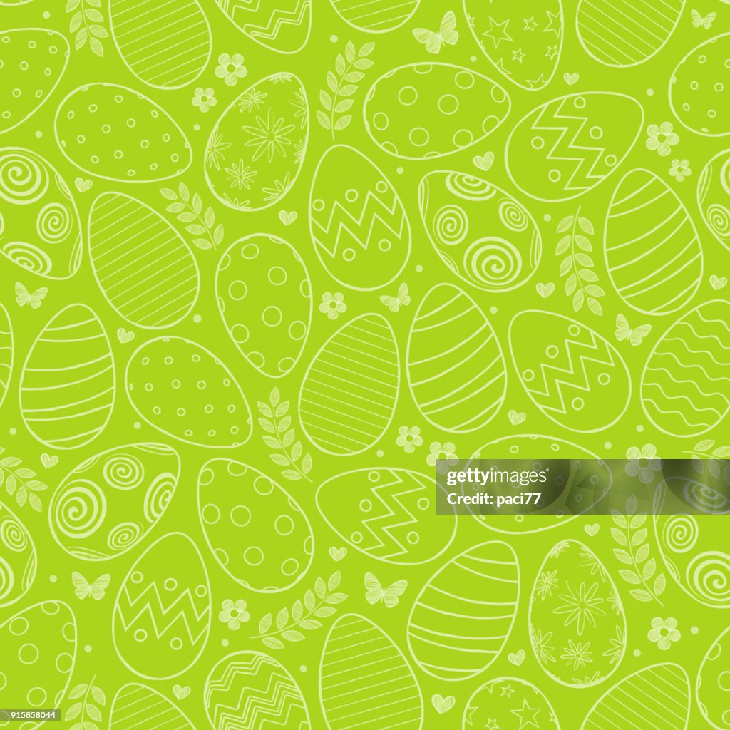 Seamless pattern with Easter eggs