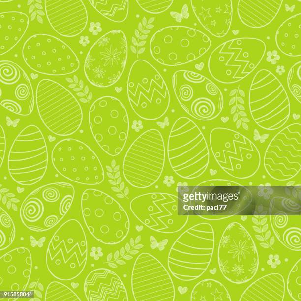 seamless pattern with easter eggs - easter egg stock illustrations