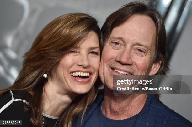 Actors Sam Sorbo and Kevin Sorbo attend the premiere of 'The 15:17 To Paris' at Warner Bros. Studios on February 5, 2018 in Burbank, California.