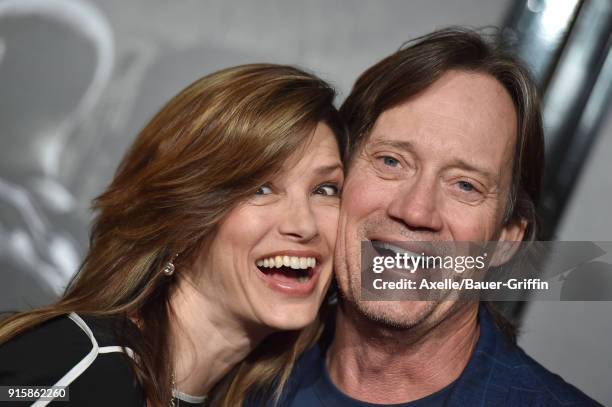 Actors Sam Sorbo and Kevin Sorbo attend the premiere of 'The 15:17 To Paris' at Warner Bros. Studios on February 5, 2018 in Burbank, California.