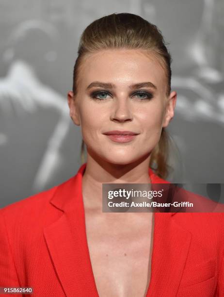 Actress Jeanne Goursaud attends the premiere of 'The 15:17 To Paris' at Warner Bros. Studios on February 5, 2018 in Burbank, California.