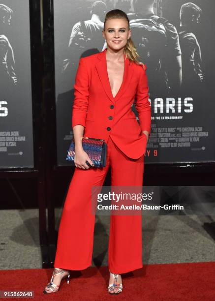 Actress Jeanne Goursaud attends the premiere of 'The 15:17 To Paris' at Warner Bros. Studios on February 5, 2018 in Burbank, California.