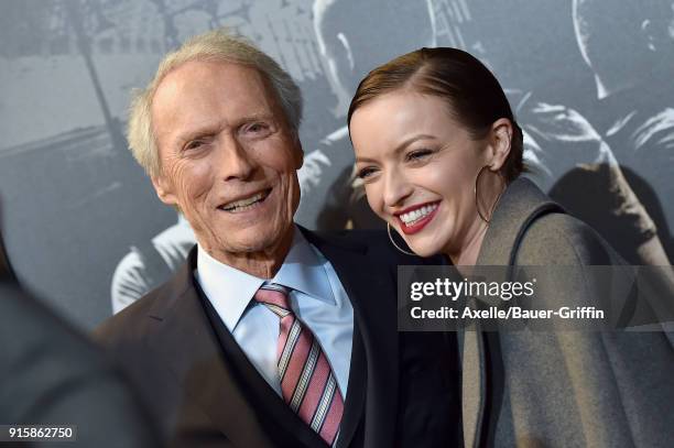Director Clint Eastwood and daughter Francesca Eastwood attend the premiere of 'The 15:17 To Paris' at Warner Bros. Studios on February 5, 2018 in...