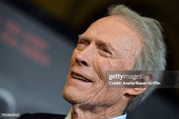 Director Clint Eastwood attends the premiere of 'The 15:17 To Paris' at Warner Bros. Studios on February 5, 2018 in Burbank, California.